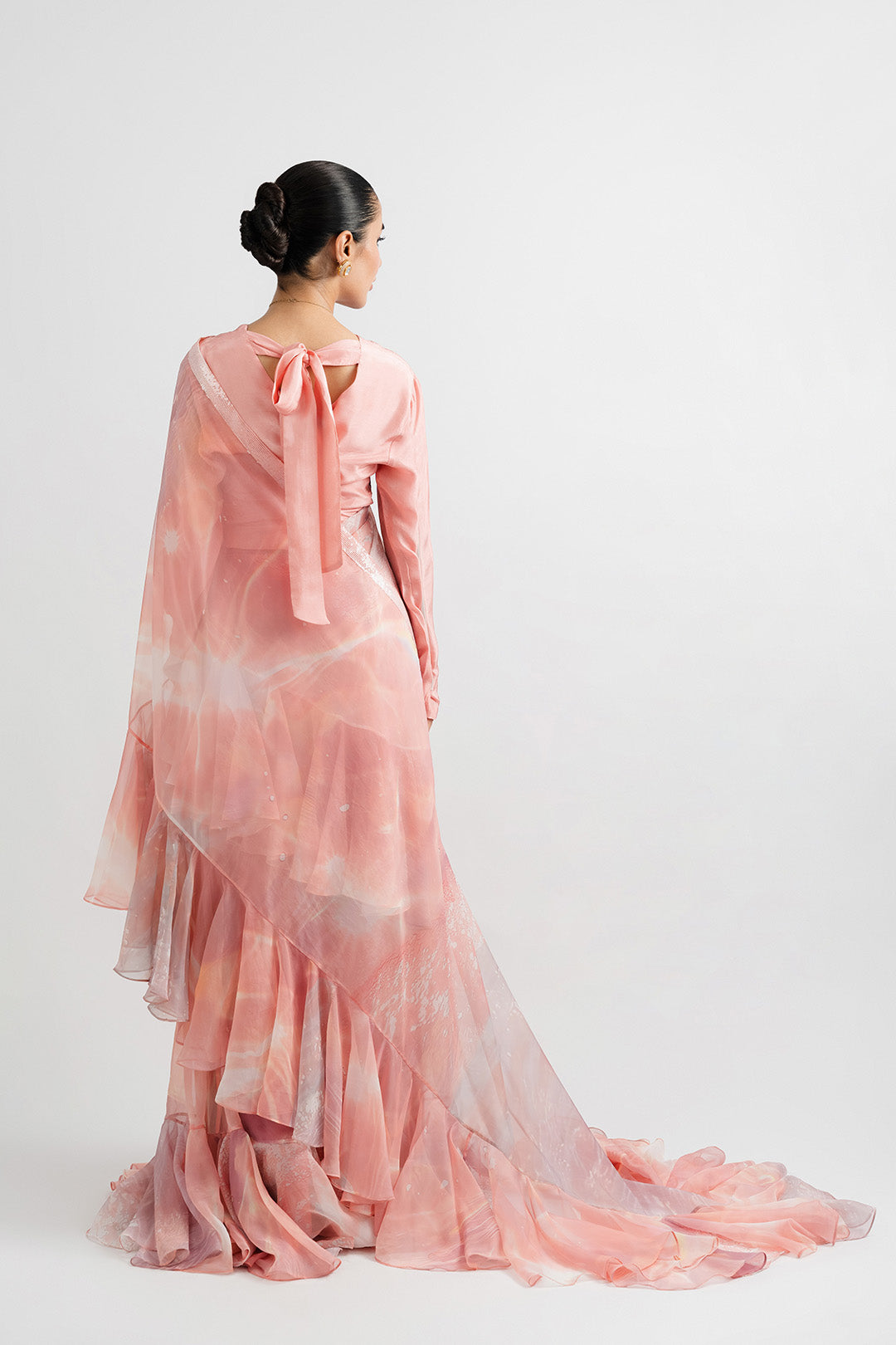 Passu Festive Edit '25 - Mirdaar Crop Top & Saree (2Pc)