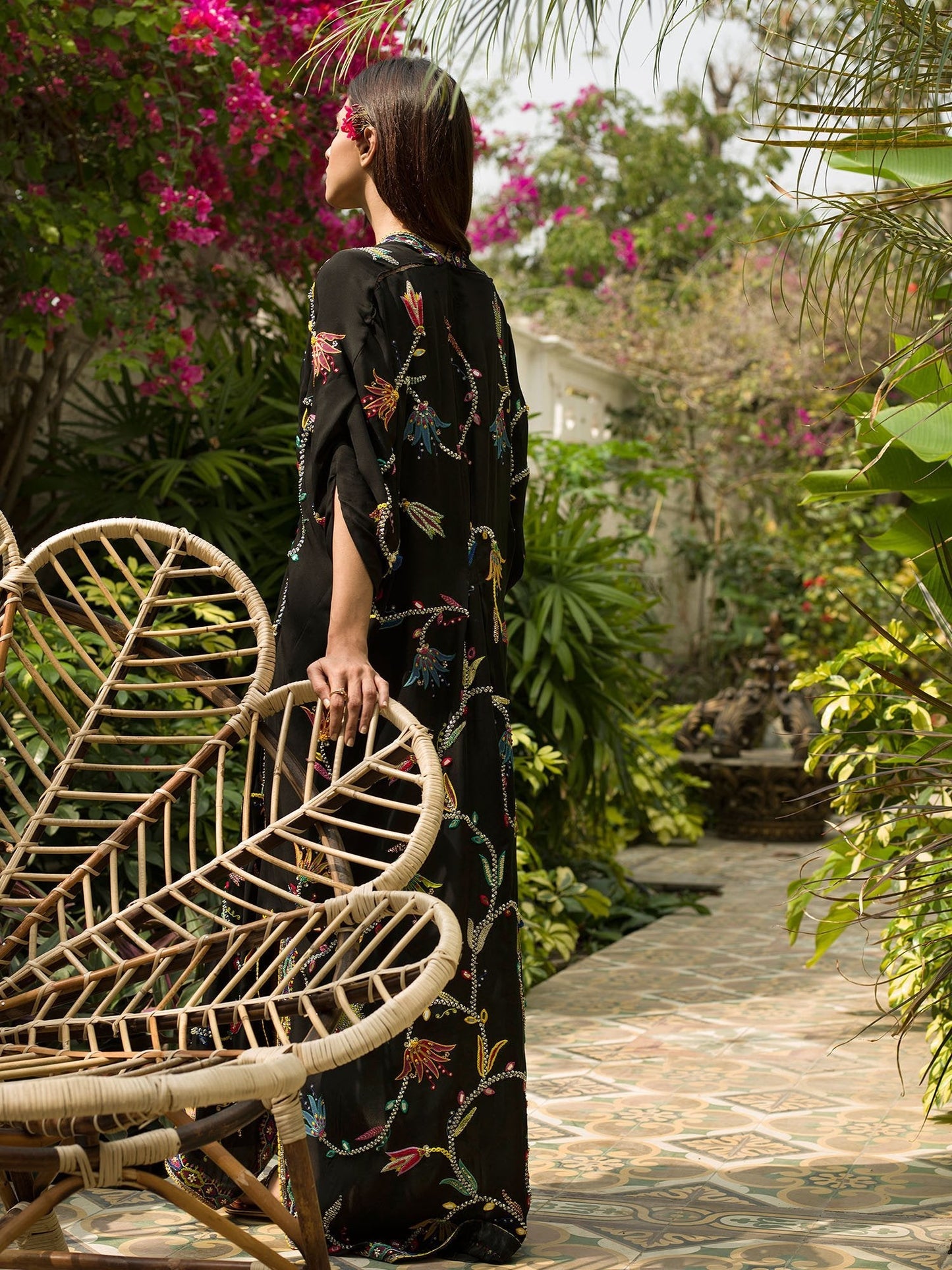 Kaftans -Black Georgette