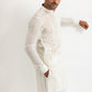 WHITE EMBROIDERED KURTA PAJAMA