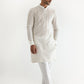 WHITE EMBROIDERED KURTA PAJAMA