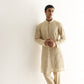 Beige Embroidered Embellish Full Hand Work Kurta Pajama