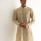 Beige Embroidered Embellish Full Hand Work Kurta Pajama
