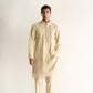 Beige Embroidered Embellish Full Hand Work Kurta Pajama