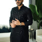 Black Mirror Embossed Kurta Pajama