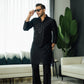 Black Mirror Embossed Kurta Pajama