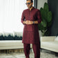 Maroon Mirror Embossed Kurta Shalwar