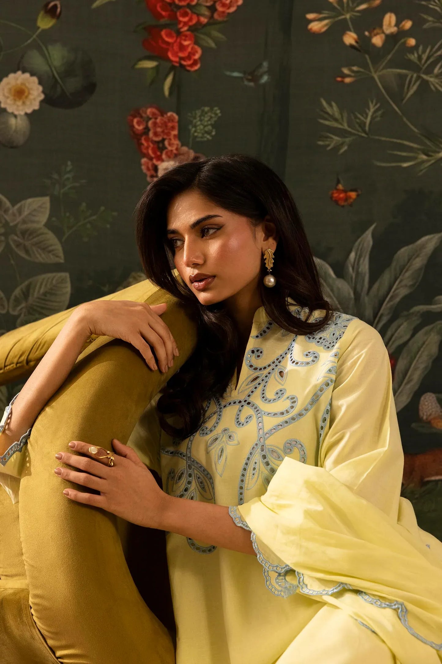 Eid Edit '26 - Stitched Embroidered Lawn Shirt+ Shalwar | SS26SGE436P2T