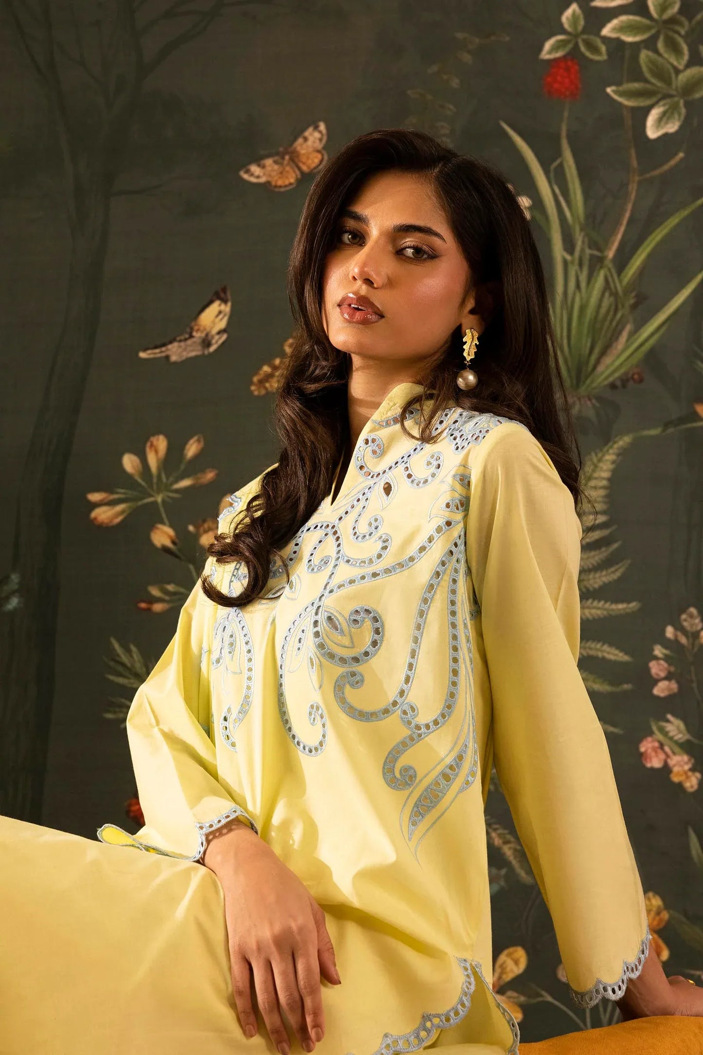 Eid Edit '26 - Stitched Embroidered Lawn Shirt+ Shalwar | SS26SGE436P2T