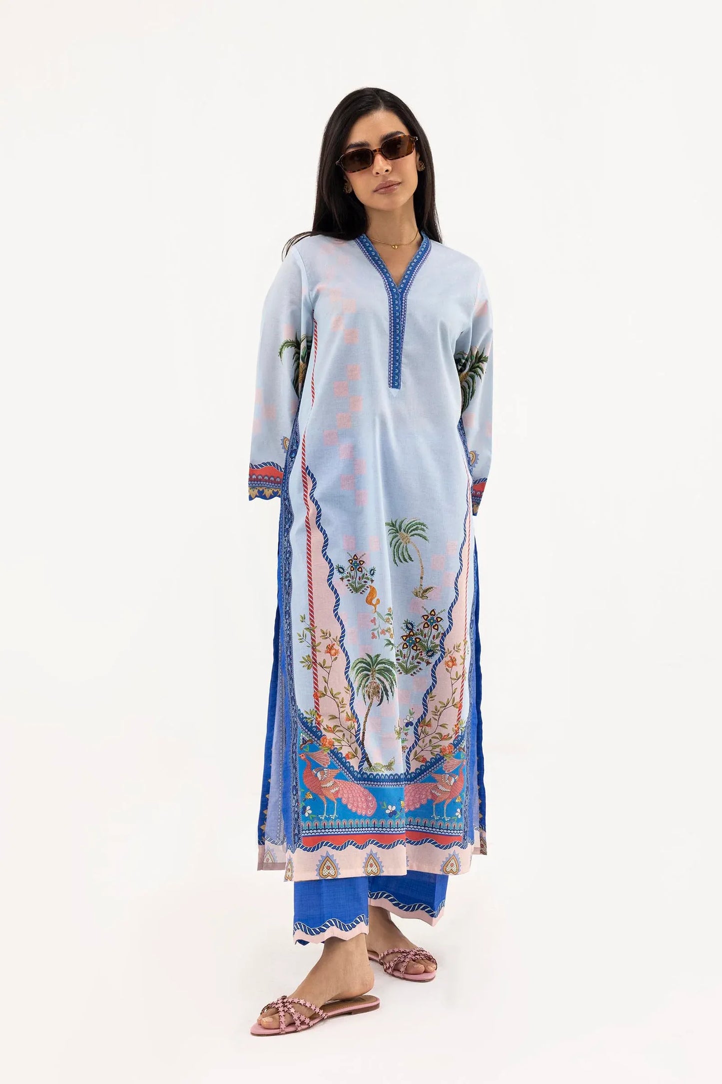 New In '26 - Stitched Printed Lawn Shirt+ Culotte | SS26BSP174P2T
