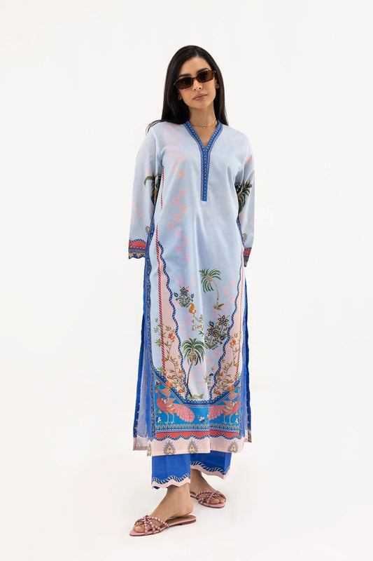 New In '26 - Stitched Printed Lawn Shirt+ Culotte | SS26BSP174P2T
