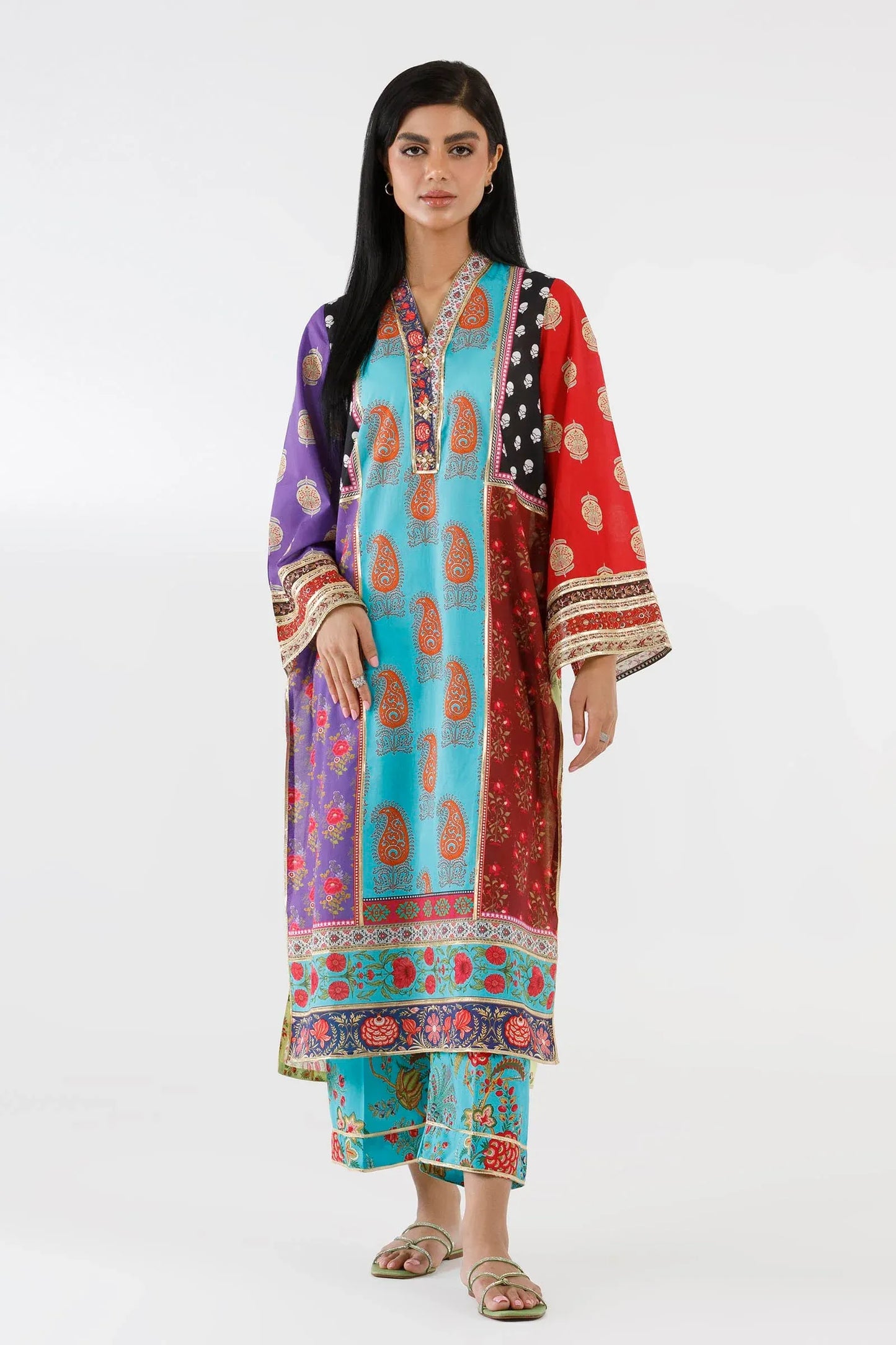 New In '26 - Stitched Embroidered Lawn Shirt+ Culotte | SS26BSP223P2T