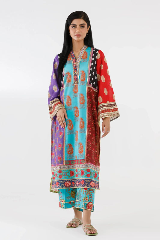 New In '26 - Stitched Embroidered Lawn Shirt+ Culotte | SS26BSP223P2T