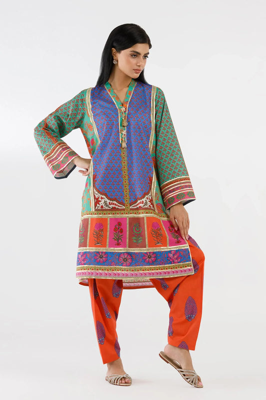 New In '26 - Stitched Printed Lawn Shirt+ Shalwar | SS26BSP224P2T