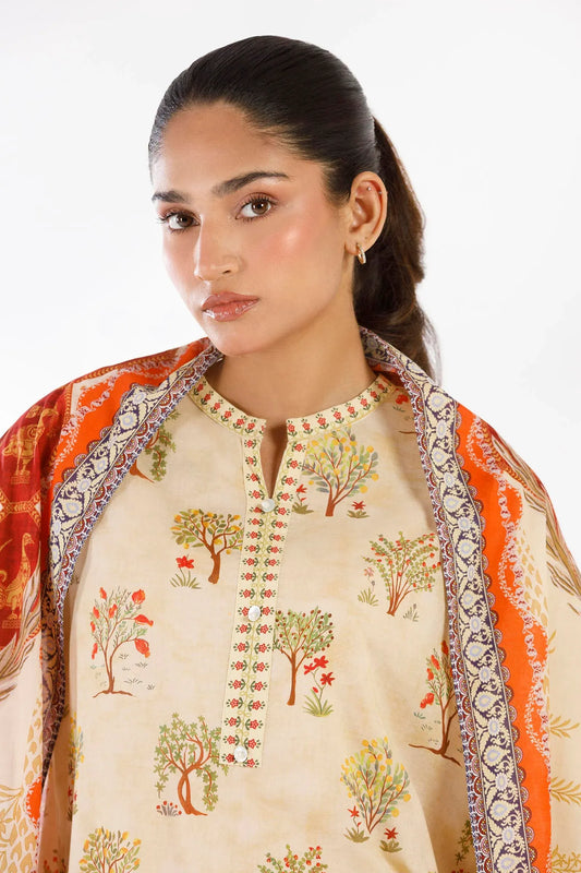 New In '26 - Stitched Printed Lawn Shirt+ Dupatta | SS26BSP135P2D