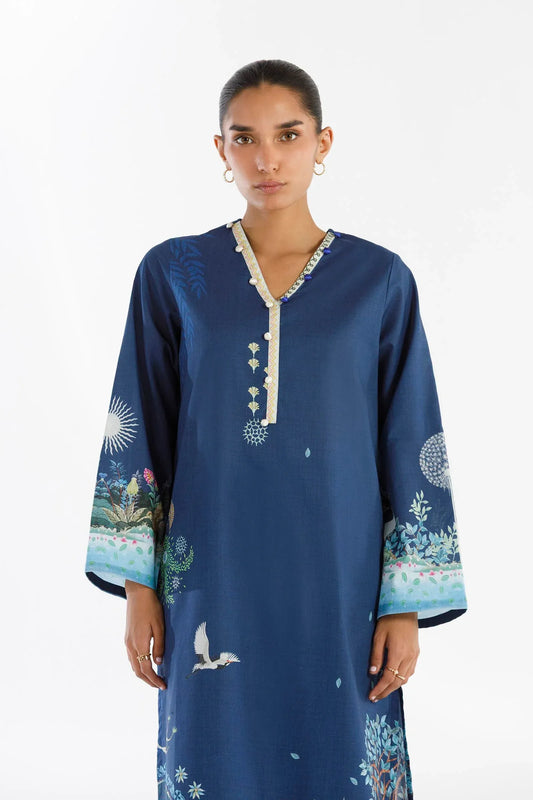 New In '26 - Stitched Printed Lawn Shirt+ Culotte | SS26BSP153P2T