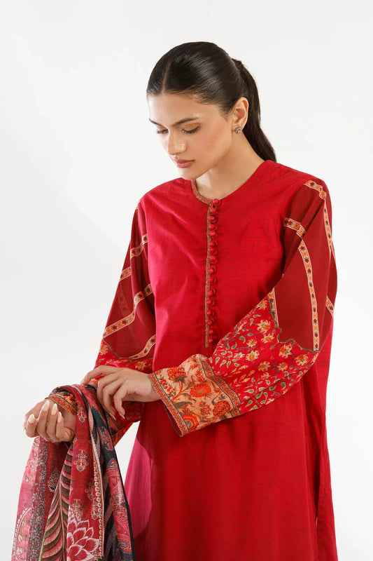 New In '26 - Stitched Printed Lawn Shirt + Dupatta | SS26BSP199P2D