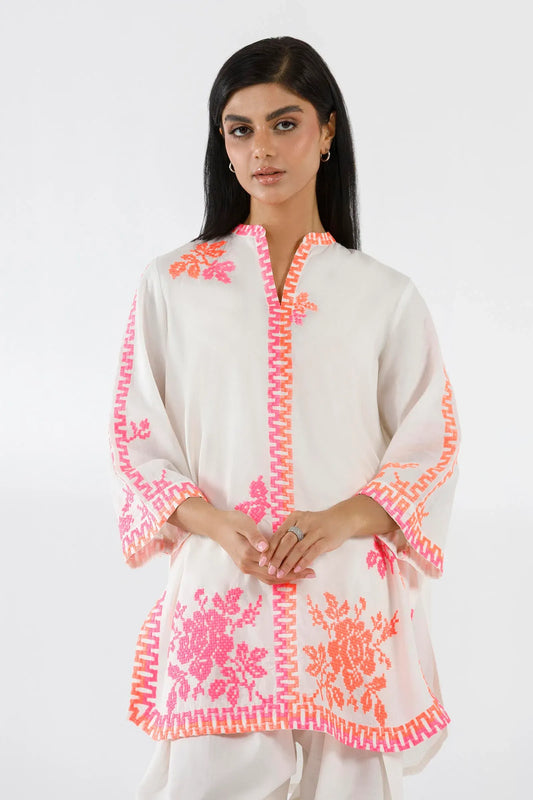 New In '26 - Stitched Embroidered Lawn Shirt + Shalwar | SS26ESE304P2T