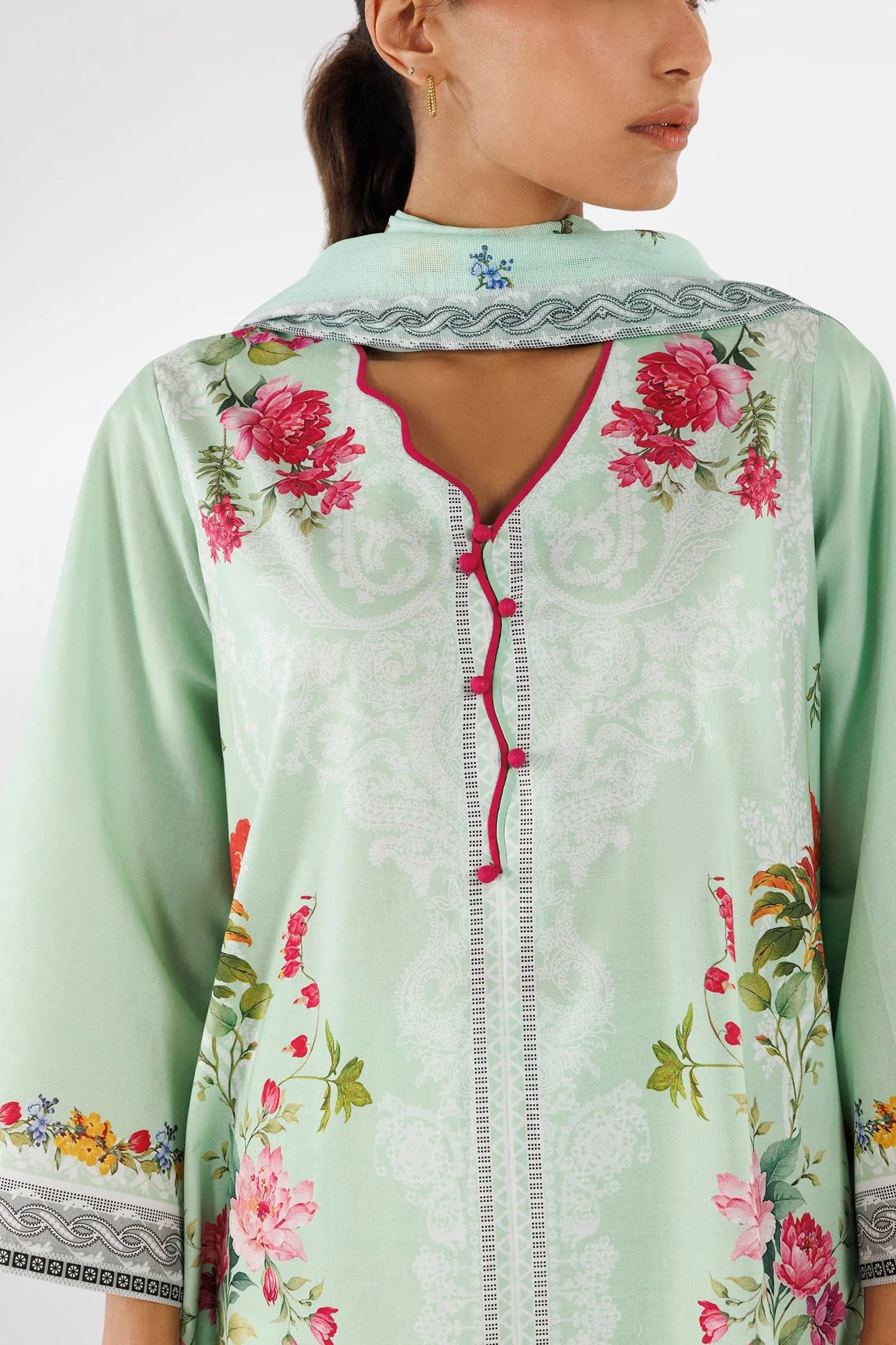 New In '26 - Stitched Printed Lawn Suit | SS26MHY103AP3