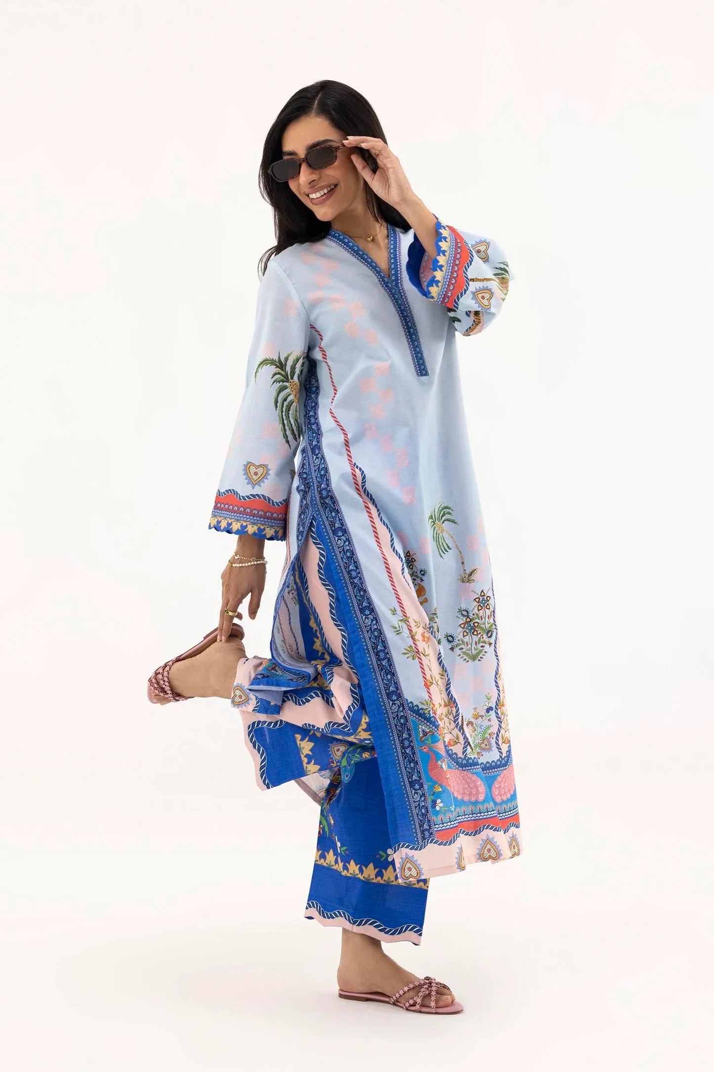 New In '26 - Stitched Printed Lawn Shirt+ Culotte | SS26BSP174P2T