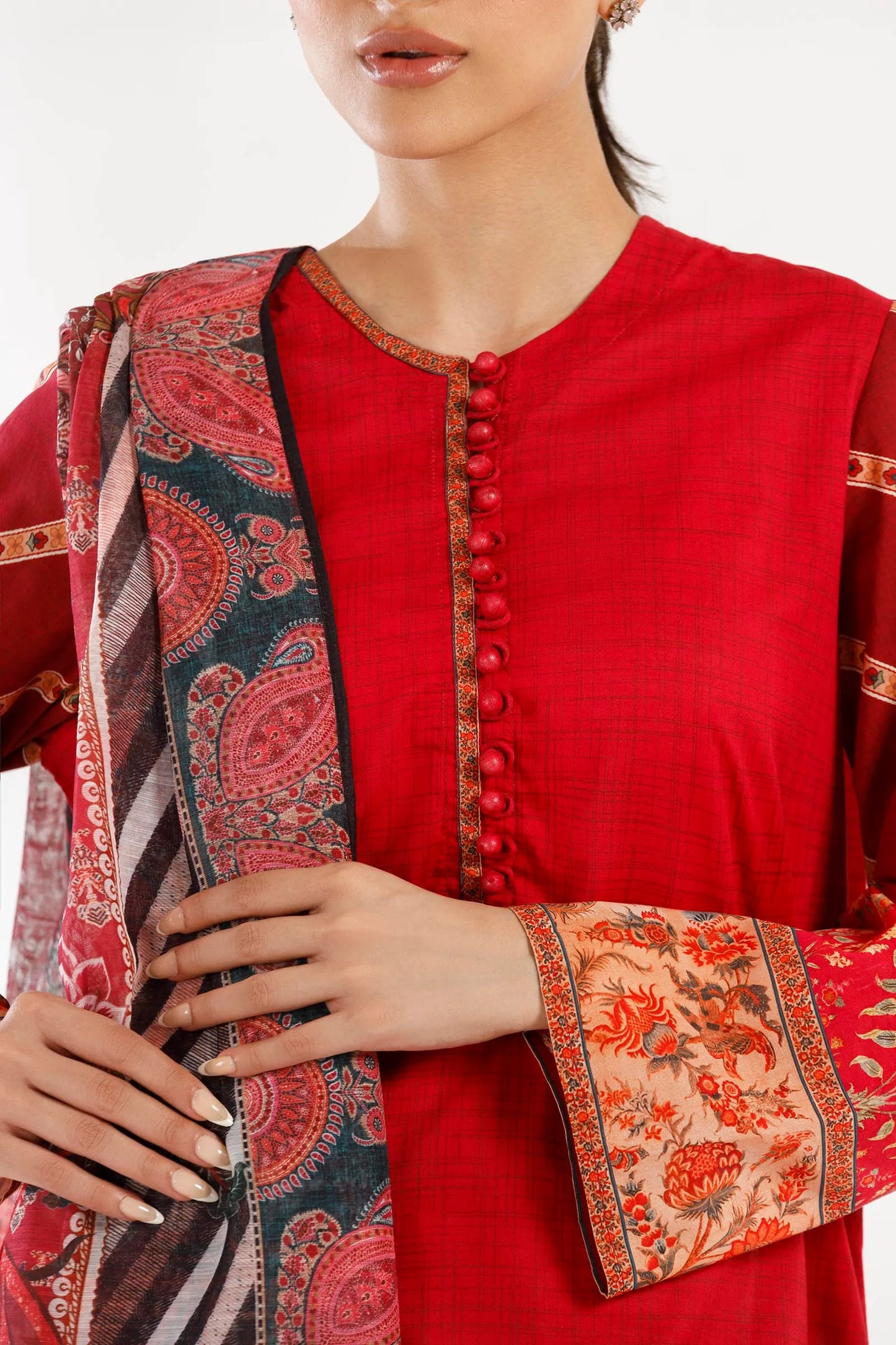 New In '26 - Stitched Printed Lawn Shirt + Dupatta | SS26BSP199P2D