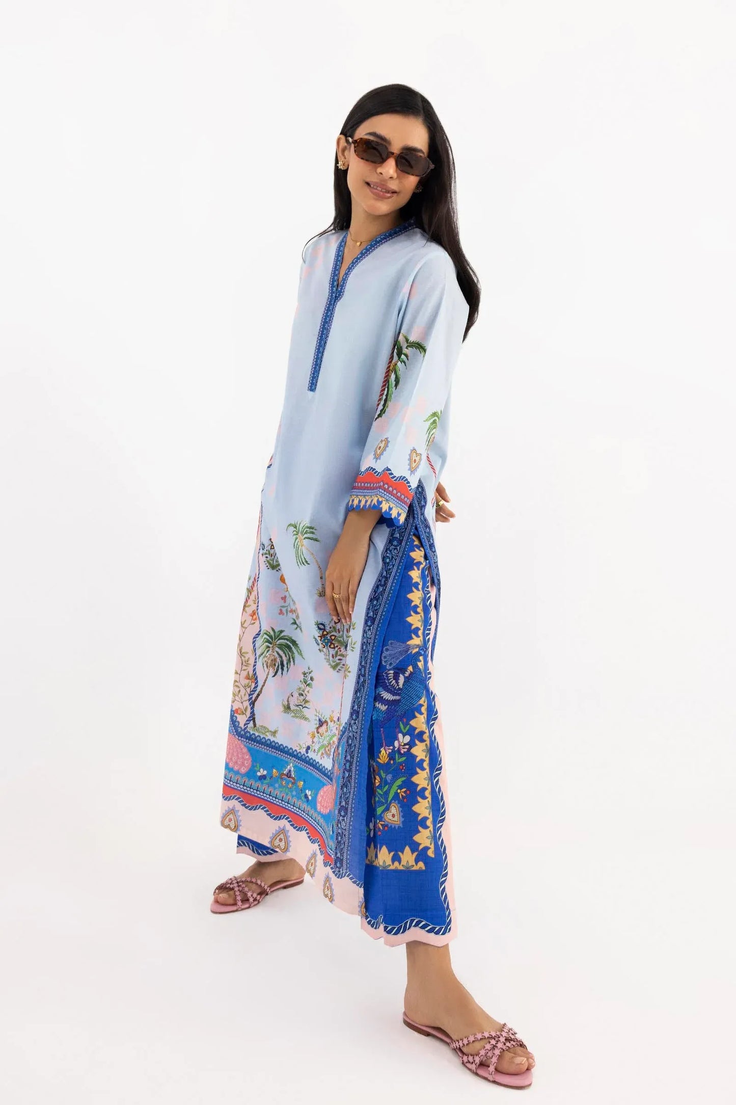 New In '26 - Stitched Printed Lawn Shirt+ Culotte | SS26BSP174P2T