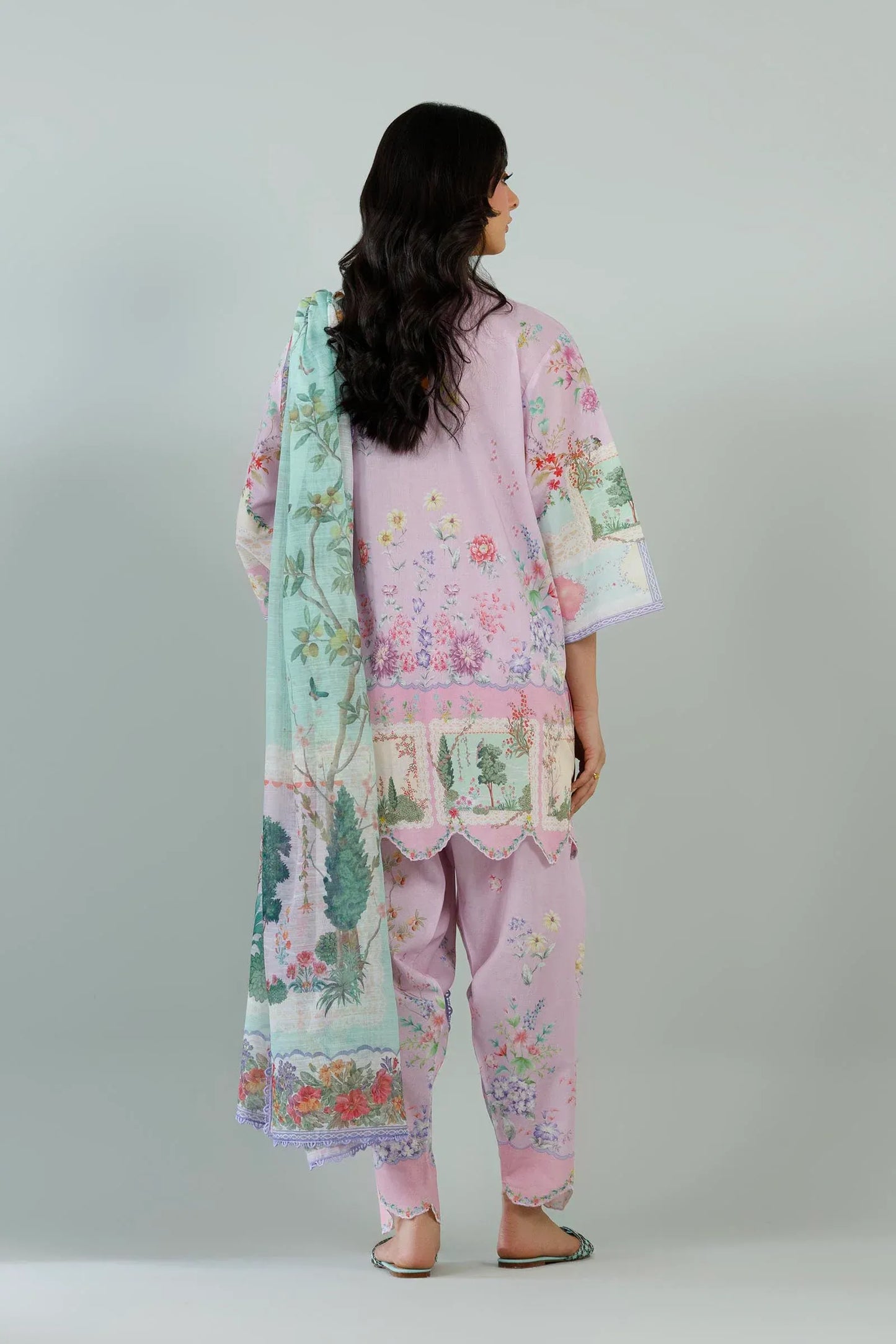 Eid Edit '26 - Stitched Printed Muzlin Suit | SS26MUZ114AP3