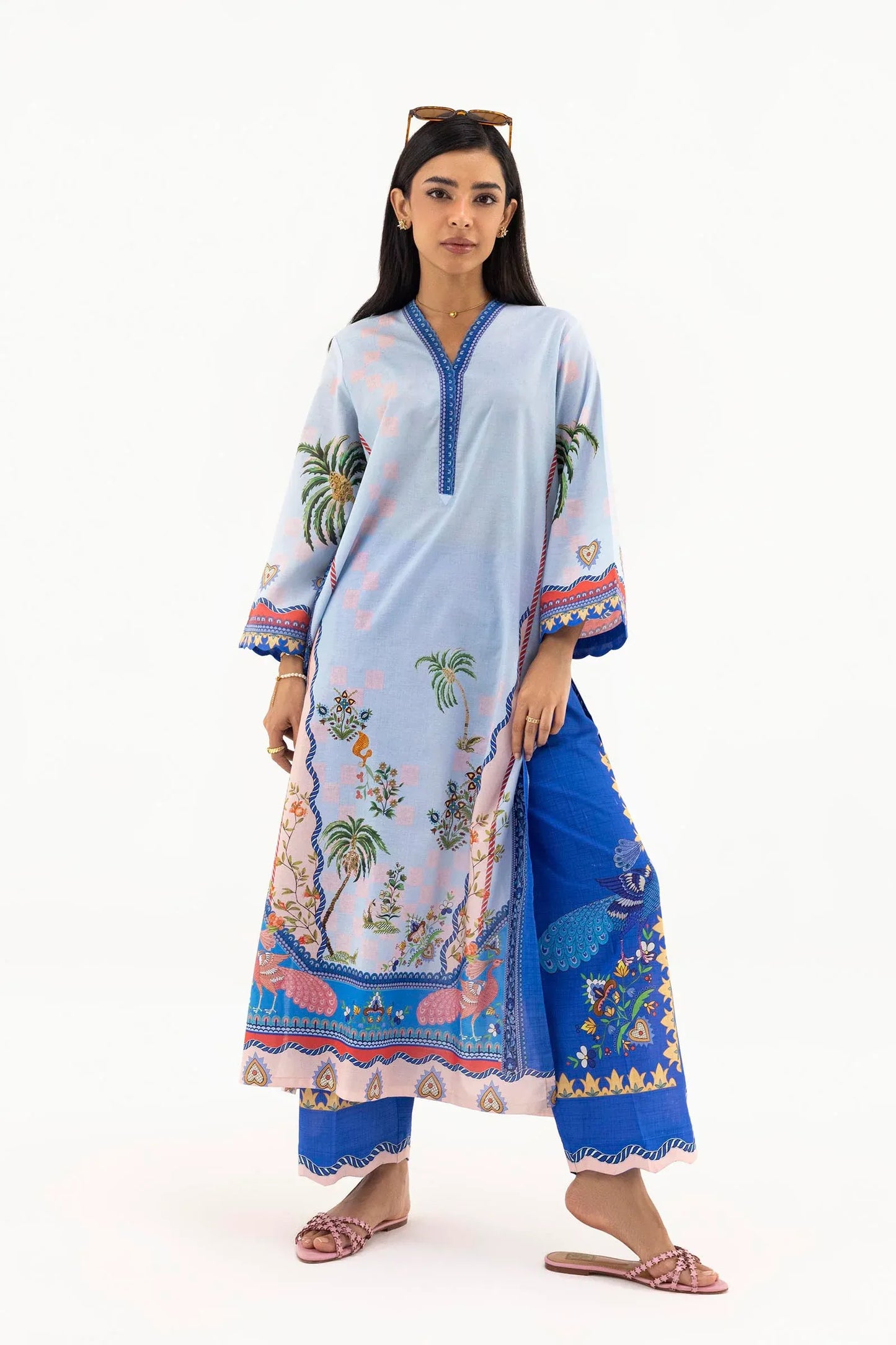 New In '26 - Stitched Printed Lawn Shirt+ Culotte | SS26BSP174P2T