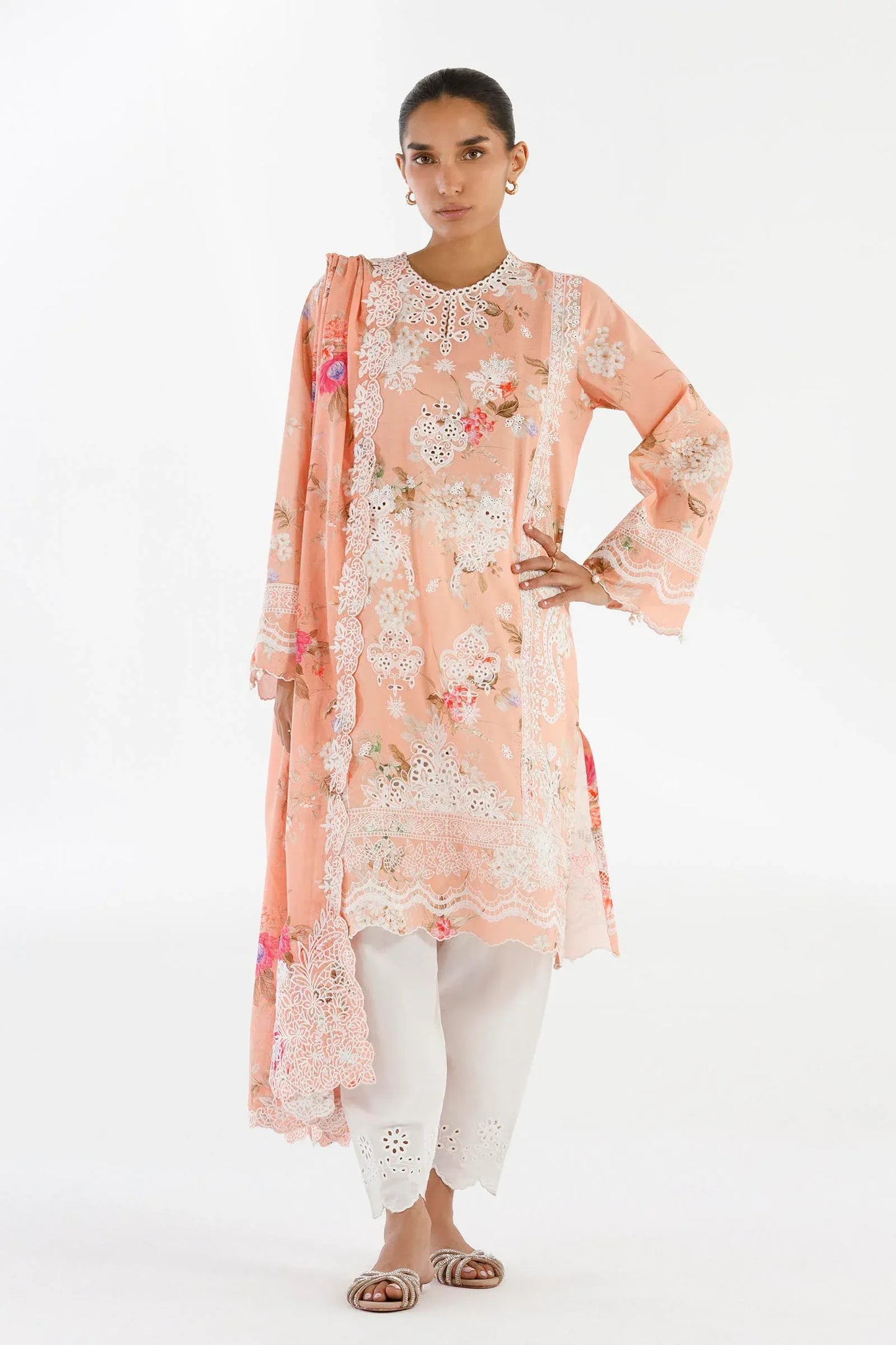 Eid Edit '26 - Stitched Embroidered Lawn Suit | SS26SGE425P3