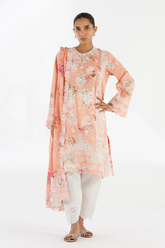 Eid Edit '26 - Stitched Embroidered Lawn Suit | SS26SGE425P3