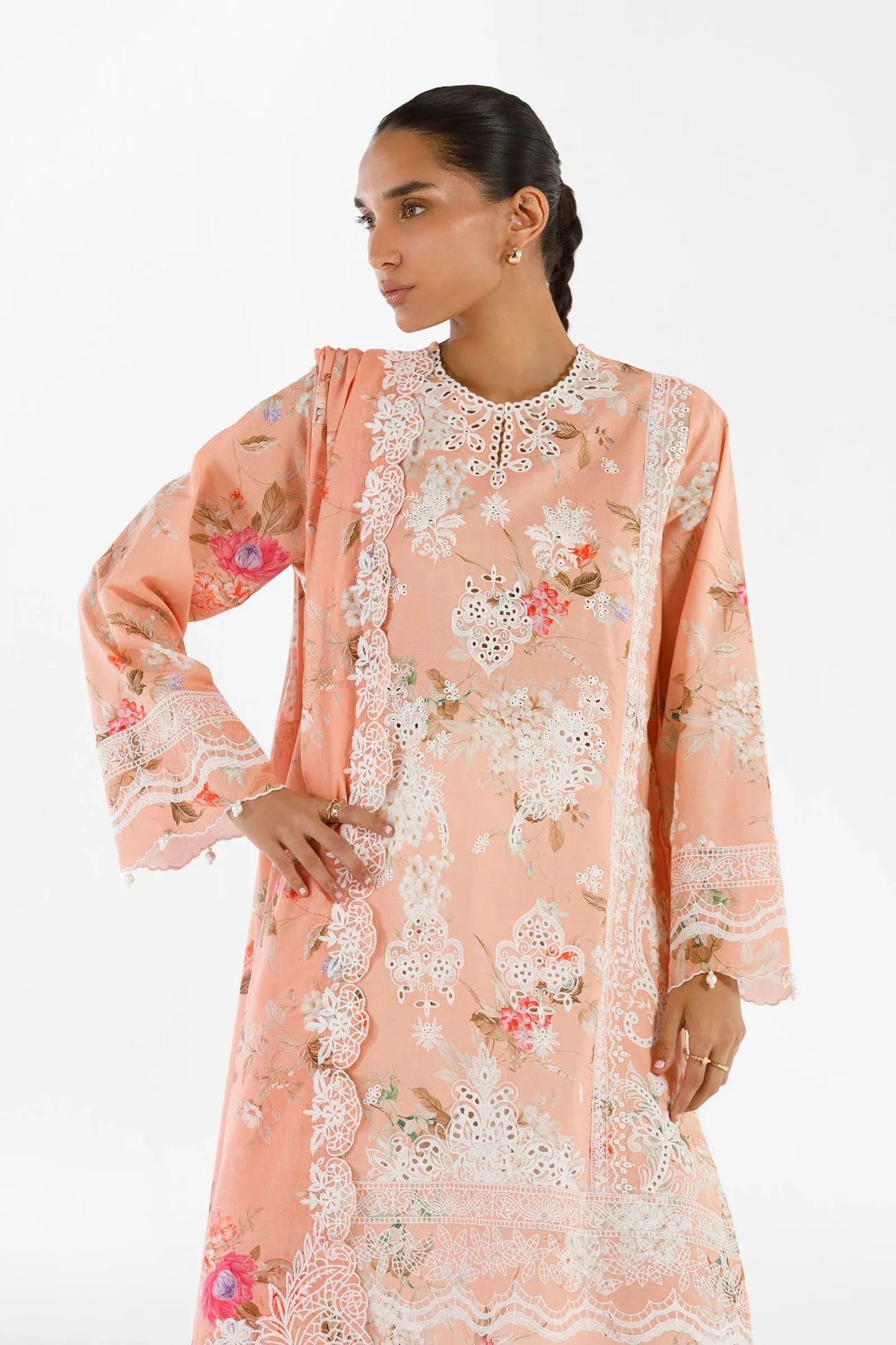Eid Edit '26 - Stitched Embroidered Lawn Suit | SS26SGE425P3