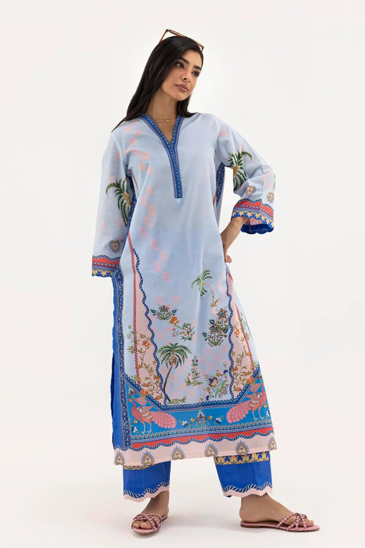 New In '26 - Stitched Printed Lawn Shirt+ Culotte | SS26BSP174P2T