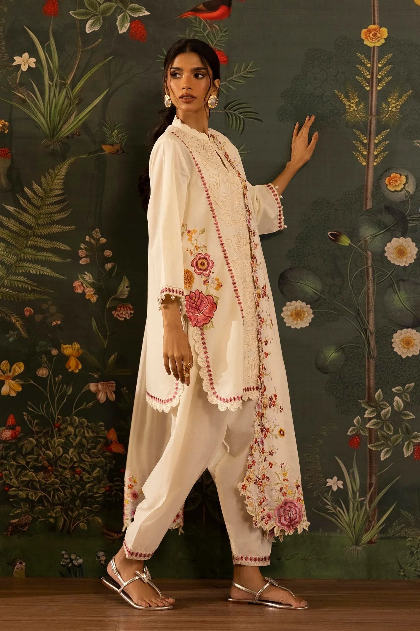 Eid Edit '26 - Stitched Embroidered Lawn Shirt+ Shalwar | SS26SGE419P2T