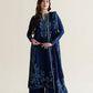 Ramadan Ready to Wear '26 - DEEP NAVY BLUE LUXURY EMBROIDERED 3PCS SET (NPA3-26407)
