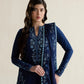 Ramadan Ready to Wear '26 - DEEP NAVY BLUE LUXURY EMBROIDERED 3PCS SET (NPA3-26407)