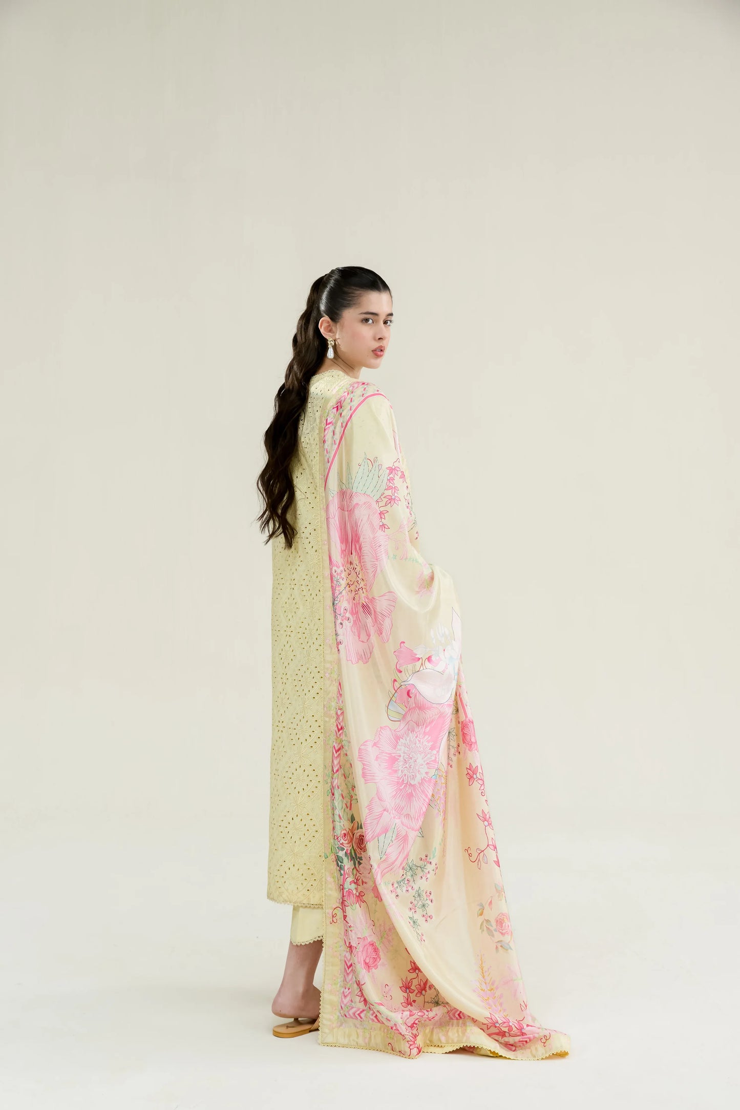 Ramadan Ready to Wear '26 - BUTTER YELLOW LUXURY EMBROIDERED LAWN 3PCS SET (NPA3-26403)