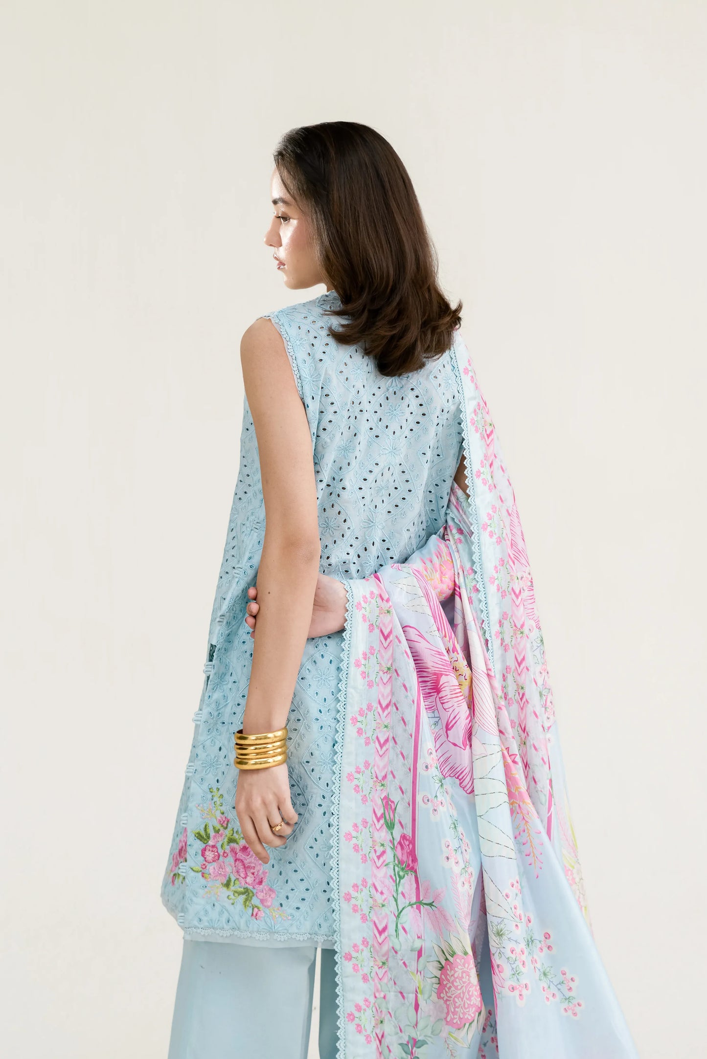 Ramadan Ready to Wear '26 - ICE BLUE LUXURY EMBROIDERED LAWN 3PCS SET (NPA3-26404)