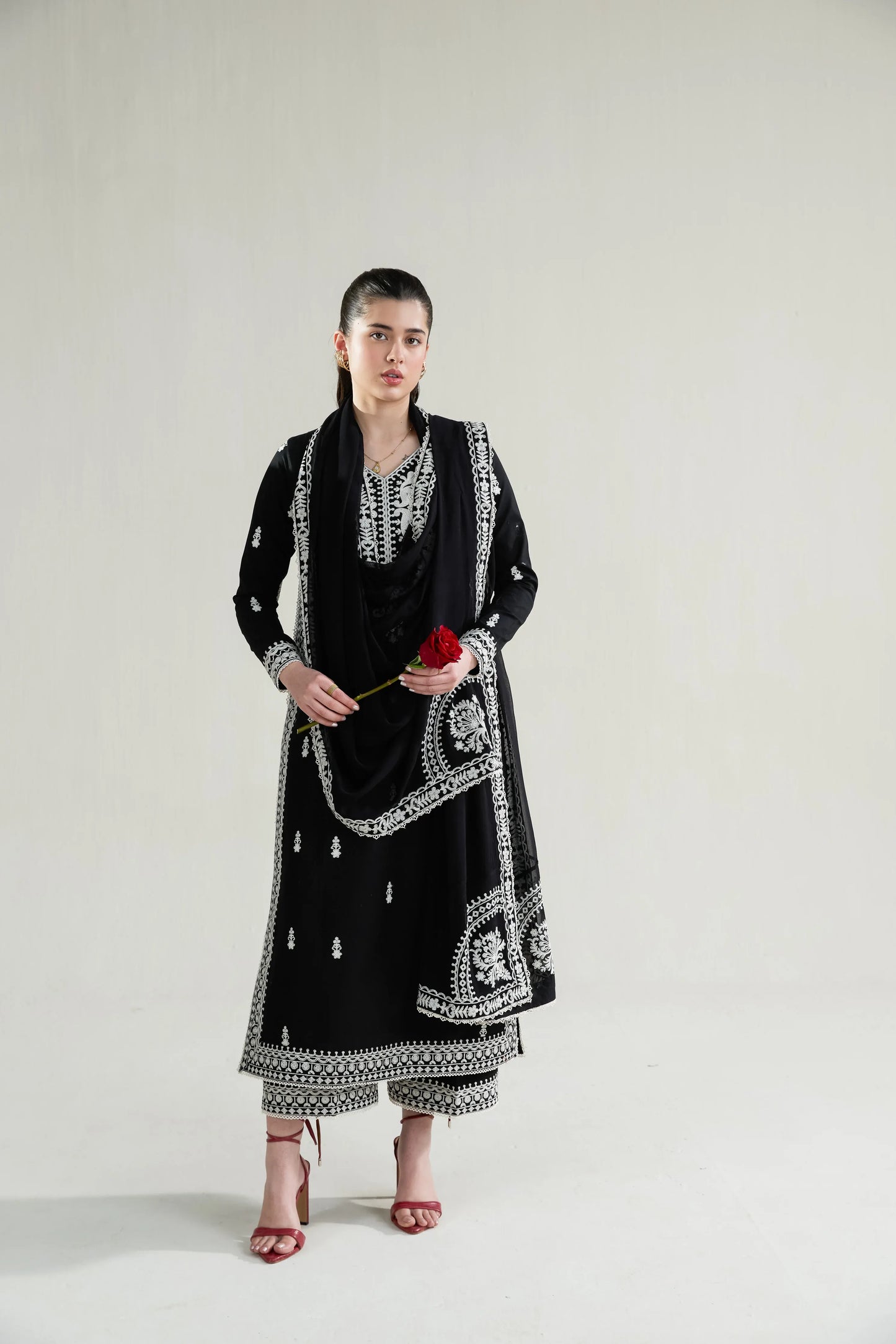 Ramadan Ready to Wear '26 - BLACK LUXURY EMBROIDERED LAWN 3PCS SET (NPA3-26402)