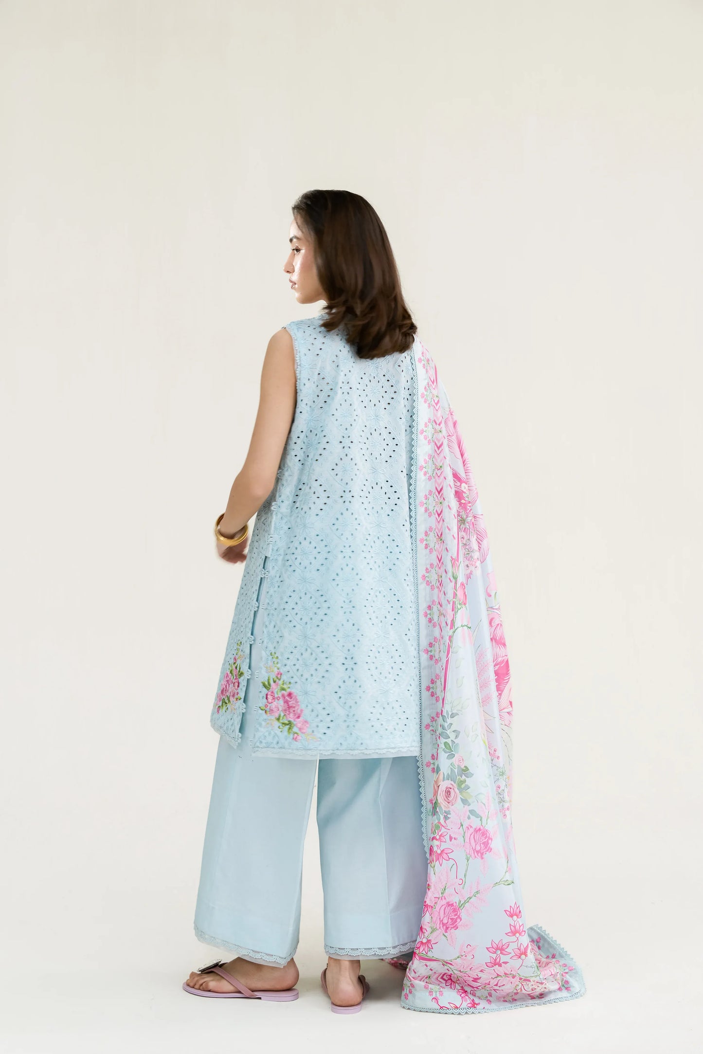 Ramadan Ready to Wear '26 - ICE BLUE LUXURY EMBROIDERED LAWN 3PCS SET (NPA3-26404)