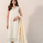 Ready To Wear SS '26 - IVORY LUXURY EMBROIDERED LAWN 3PCS SET | NPA3-26417