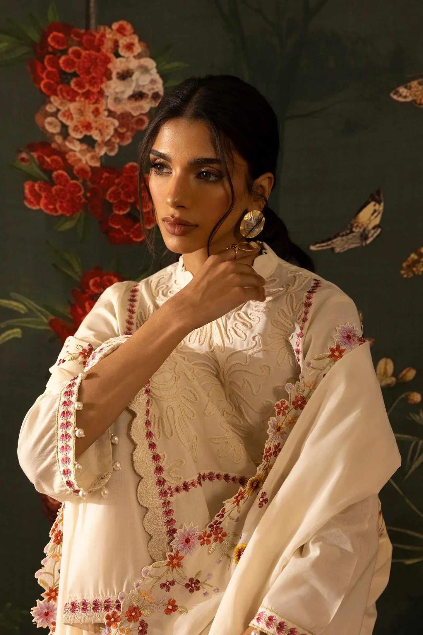 Eid Edit '26 - Stitched Embroidered Lawn Shirt+ Shalwar | SS26SGE419P2T