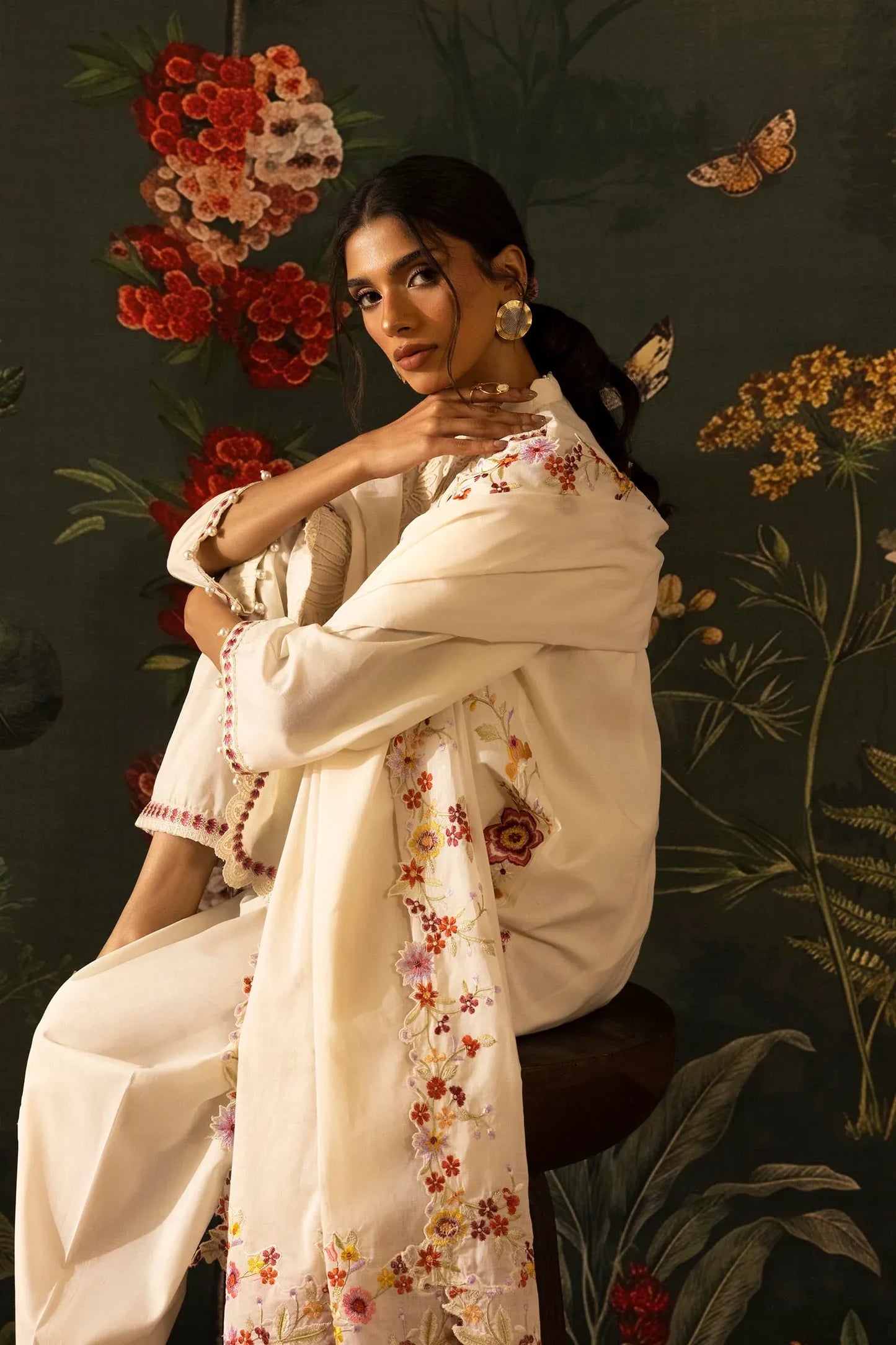 Eid Edit '26 - Stitched Embroidered Lawn Shirt+ Shalwar | SS26SGE419P2T