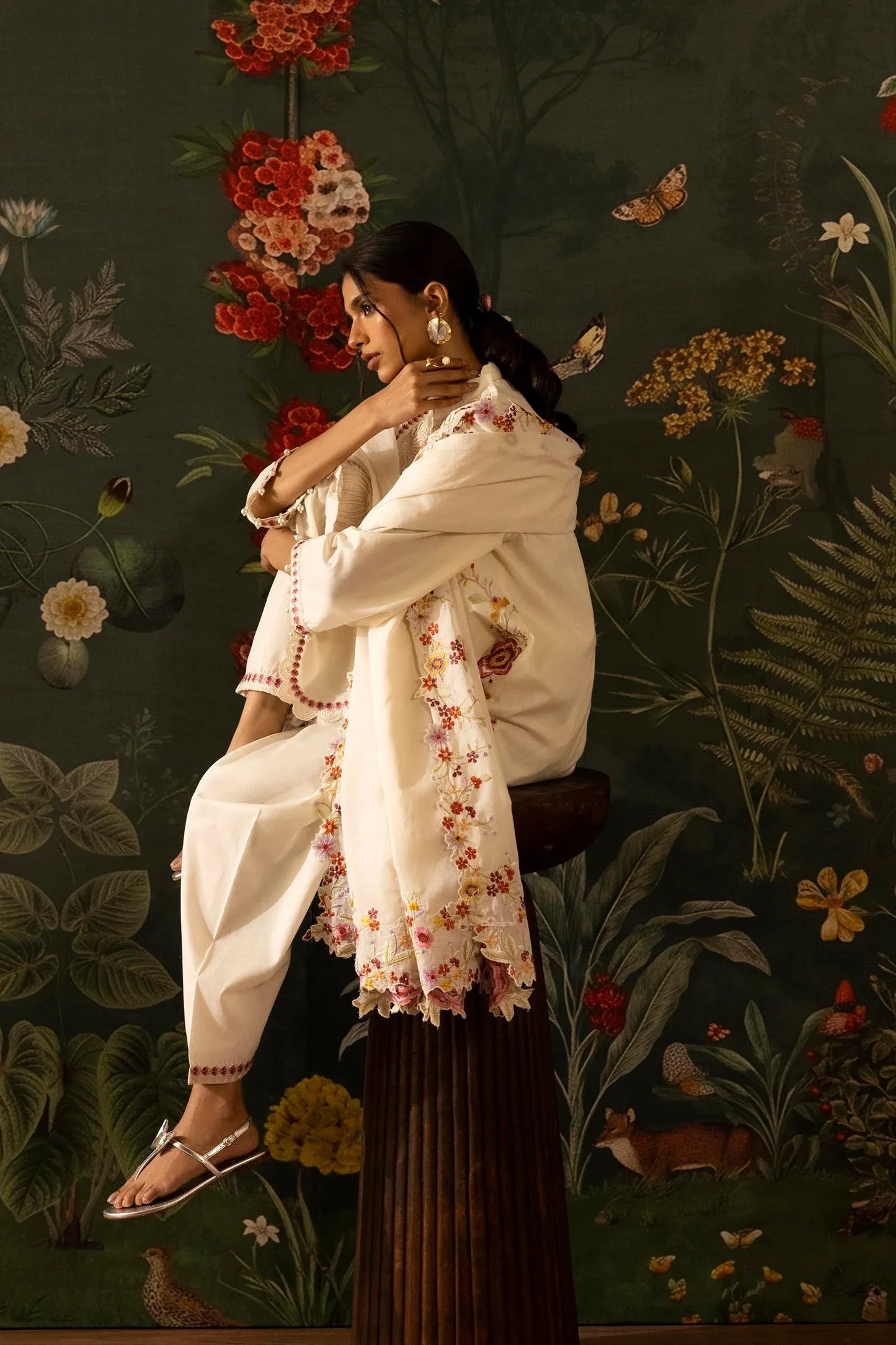 Eid Edit '26 - Stitched Embroidered Lawn Shirt+ Shalwar | SS26SGE419P2T