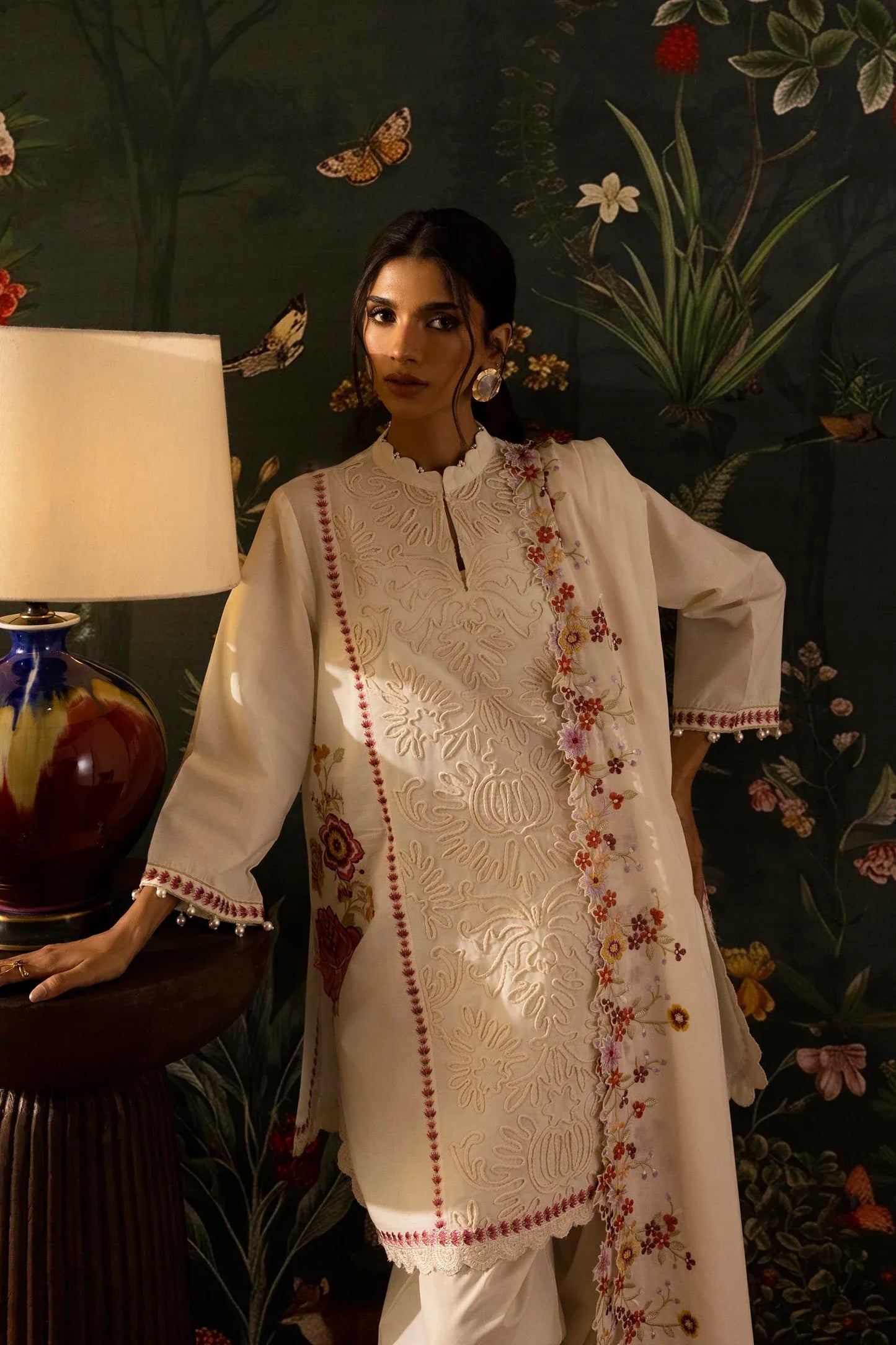 Eid Edit '26 - Stitched Embroidered Lawn Shirt+ Shalwar | SS26SGE419P2T