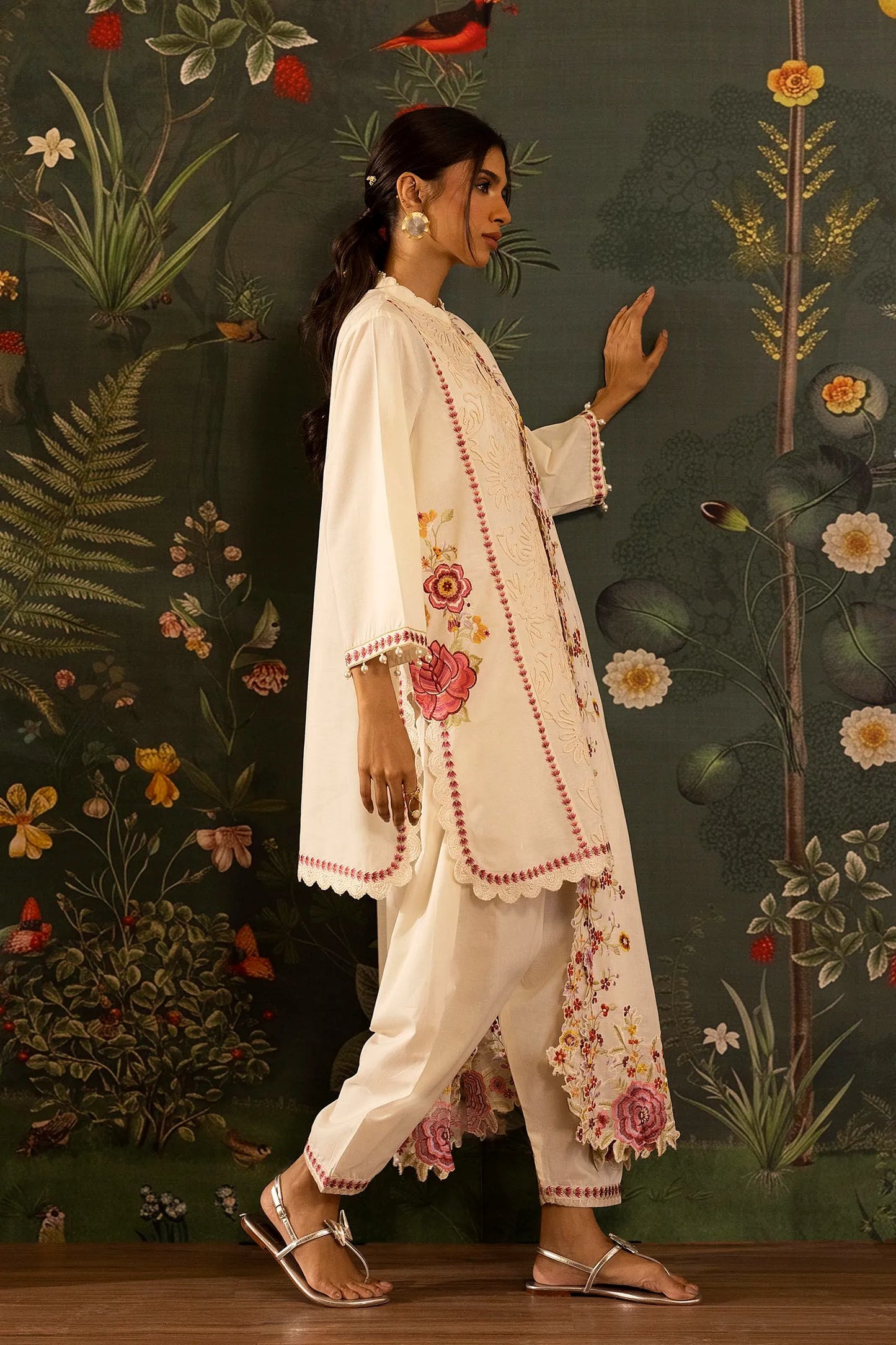 Eid Edit '26 - Stitched Embroidered Lawn Shirt+ Shalwar | SS26SGE419P2T