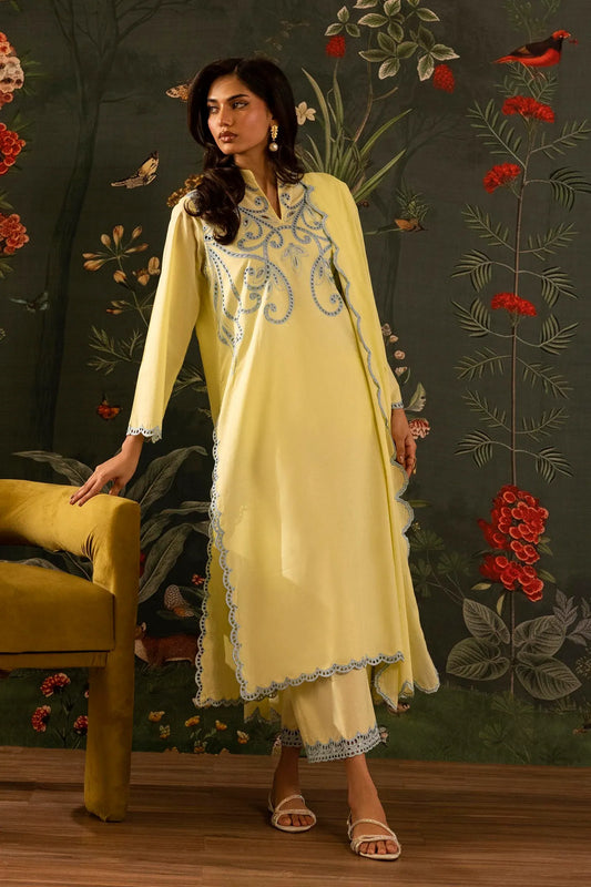 Eid Edit '26 - Stitched Embroidered Lawn Shirt+ Shalwar | SS26SGE436P2T