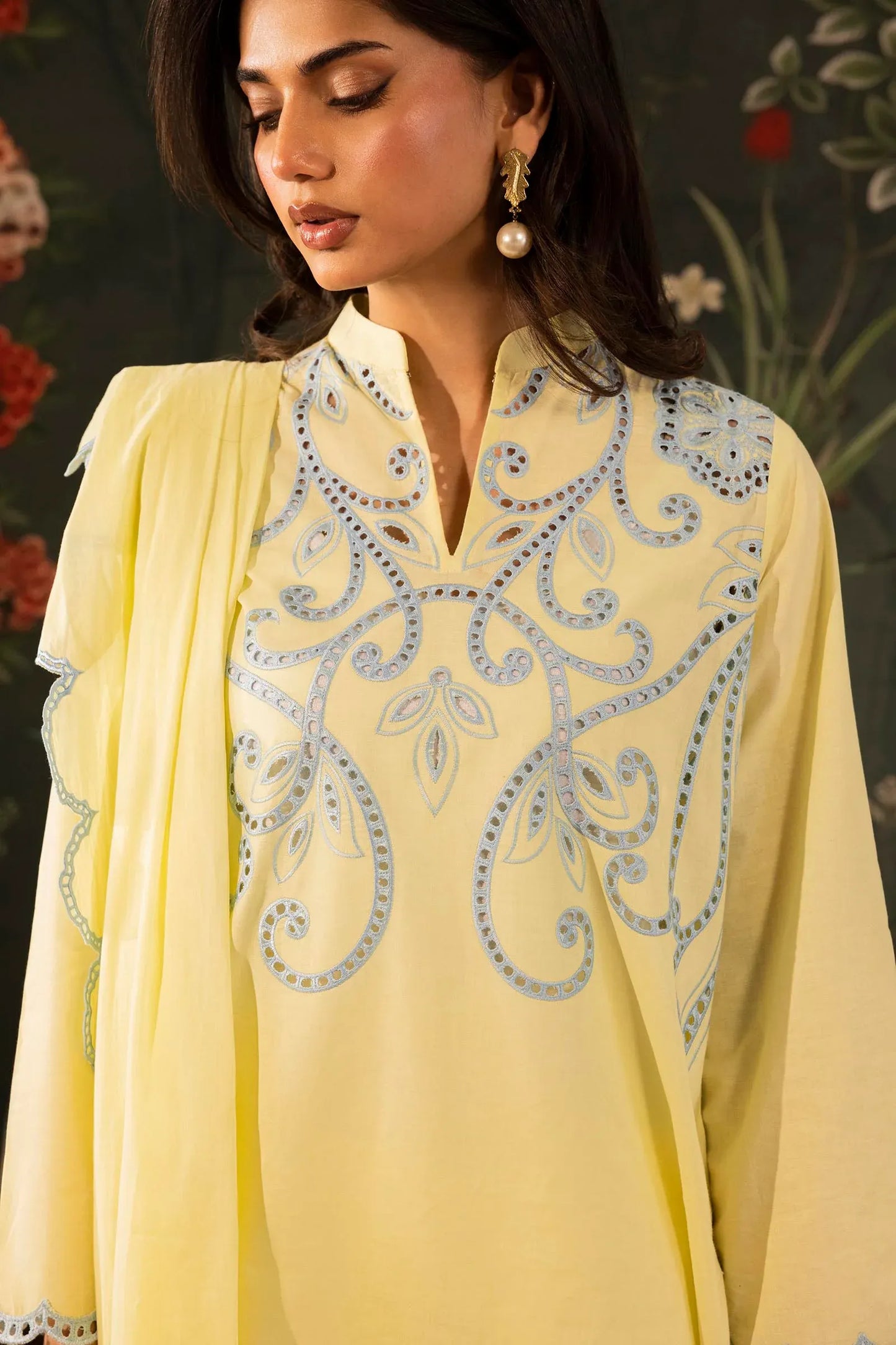 Eid Edit '26 - Stitched Embroidered Lawn Shirt+ Shalwar | SS26SGE436P2T
