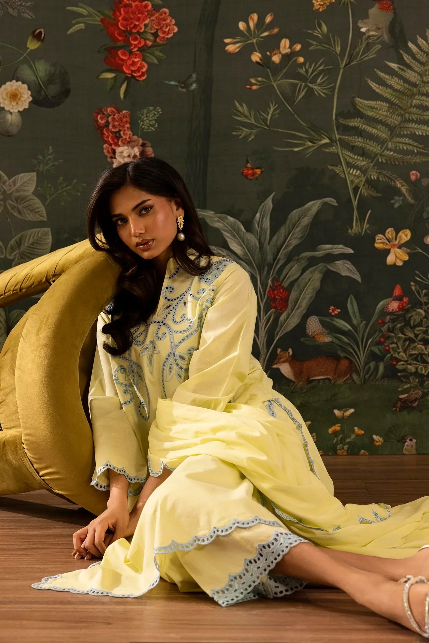 Eid Edit '26 - Stitched Embroidered Lawn Shirt+ Shalwar | SS26SGE436P2T