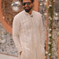 WHITE & GOLD SEQUENCE KURTA PAJAMA