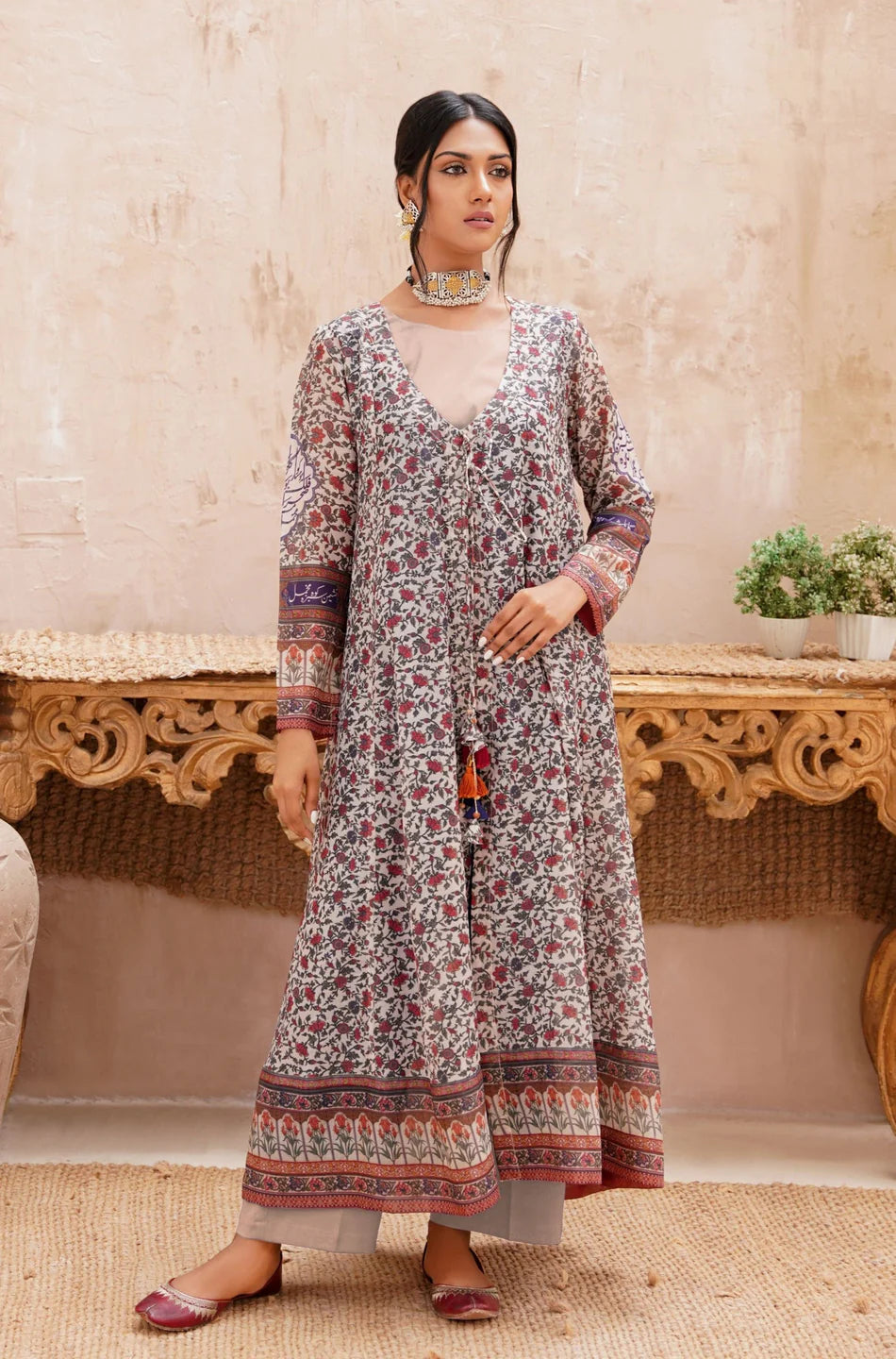 Fitrat  Anarkali- Indigo