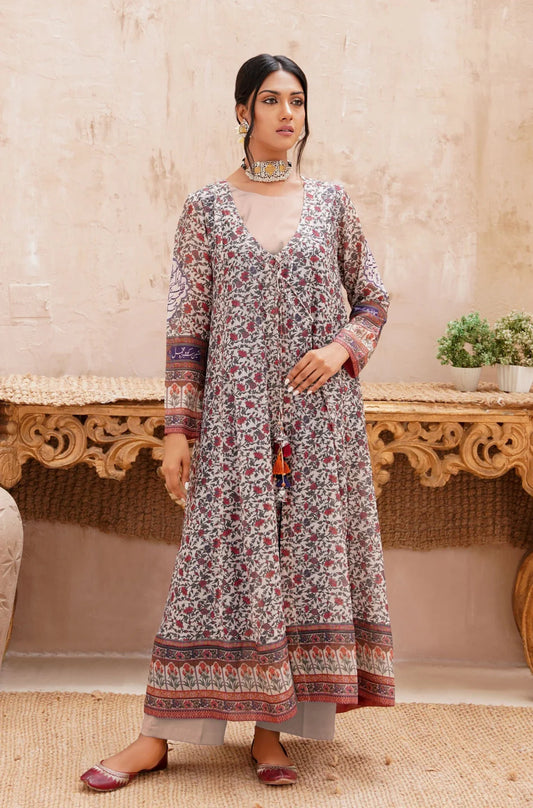 Fitrat  Anarkali- Indigo
